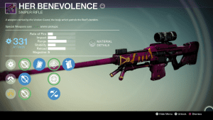 Her Benevolence Review and Best Perks for PvE