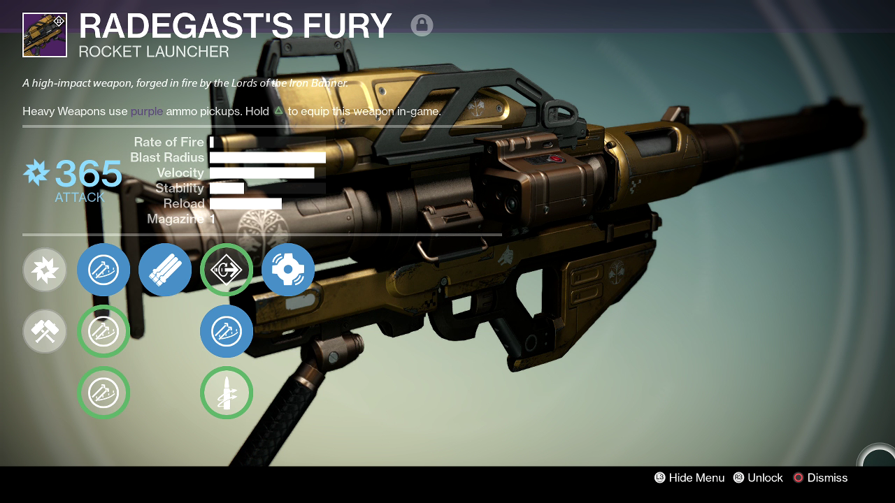 Destiny Radegast's Fury Rocket Launcher