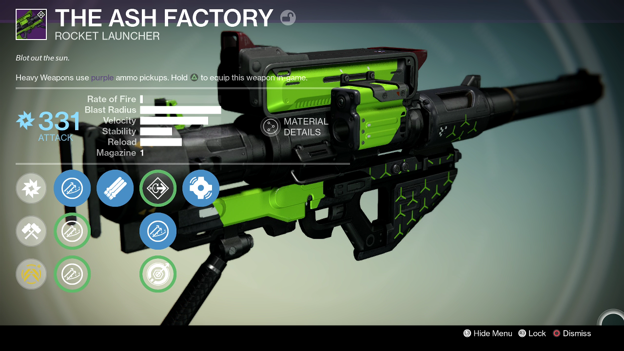 Destiny Ash Factory Rocket Launcher