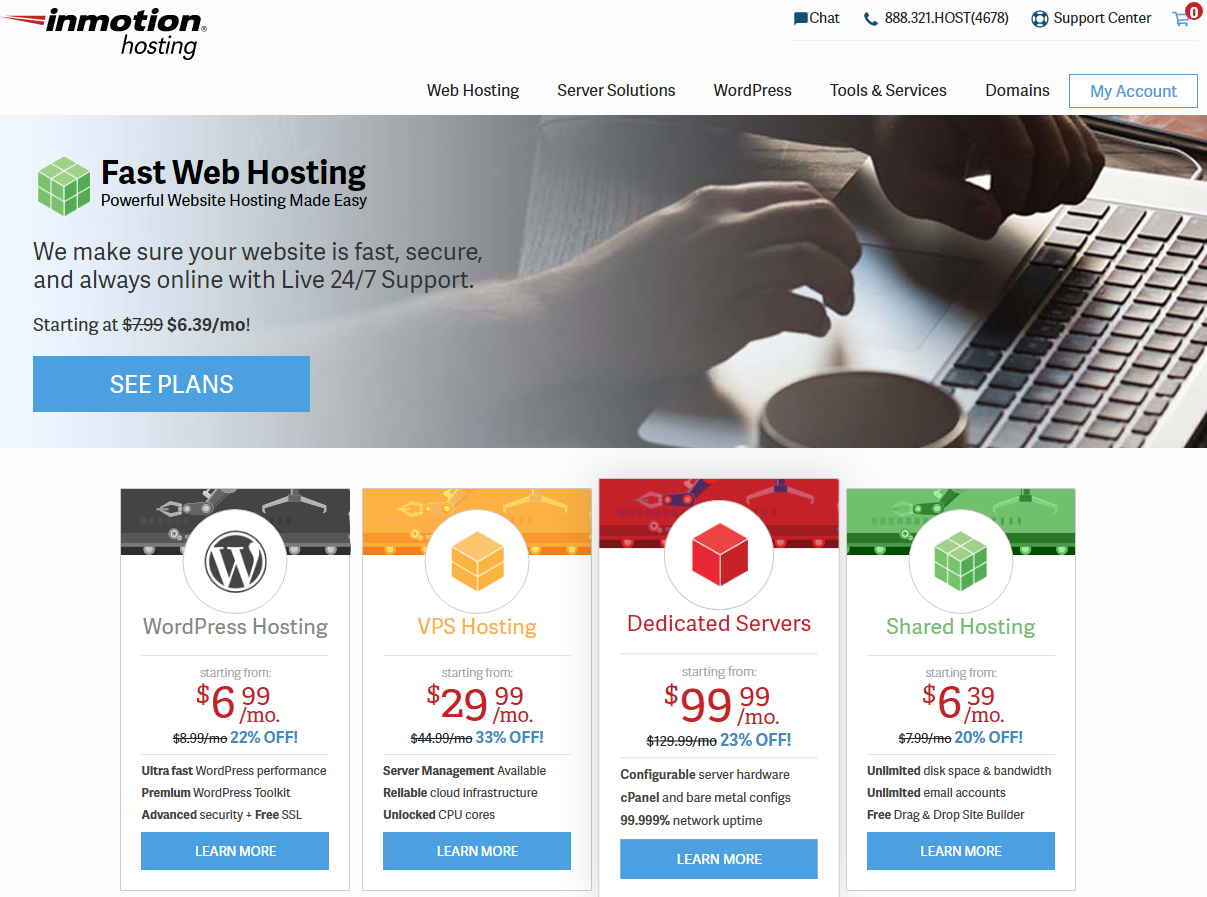 inmotion hosting prices